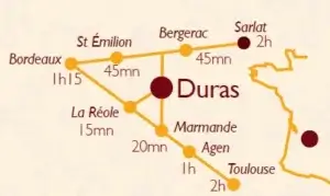 Carte château de Duras